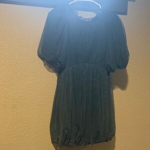 &merci green tulle Elegant Dark green dress